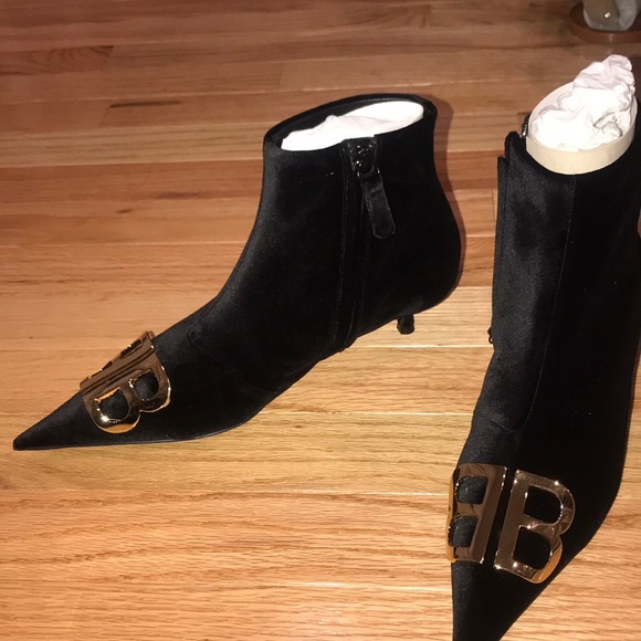 Balenciaga Velvet BB Knife Knit Booties Classic - Picture 6 of 7